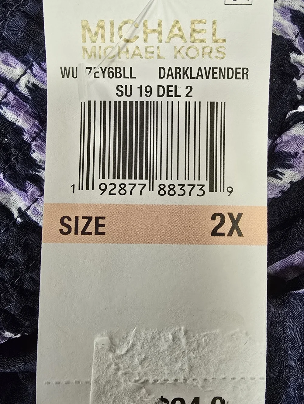 Michael Kors women plus size 2X Smock waist 3 Tie Ikat Skirt Layer boho - Picture 9 of 9